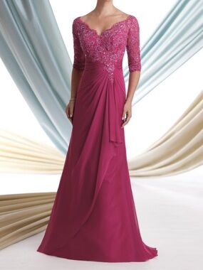 Montage by Mon Cheri Evening Gown - Fuchsia Pink